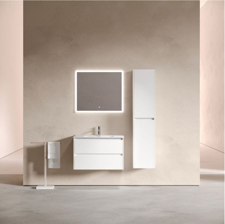 Тумба подвесная SANCOS под раковину Libra, белый глянец 790х450х500 мм, LB80W