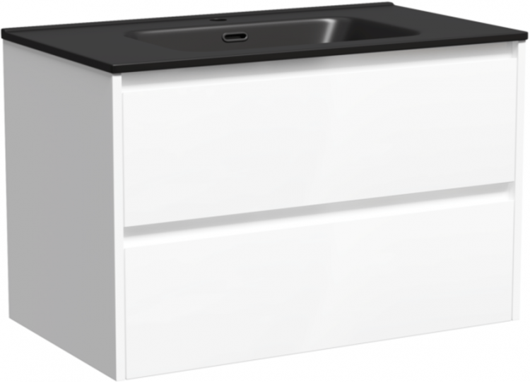 Тумба подвесная SANCOS под раковину Libra, белый глянец 790х450х500 мм, LB80W