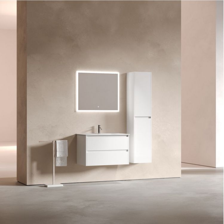 Тумба подвесная SANCOS под раковину Libra, белый глянец 790х450х500 мм, LB80W