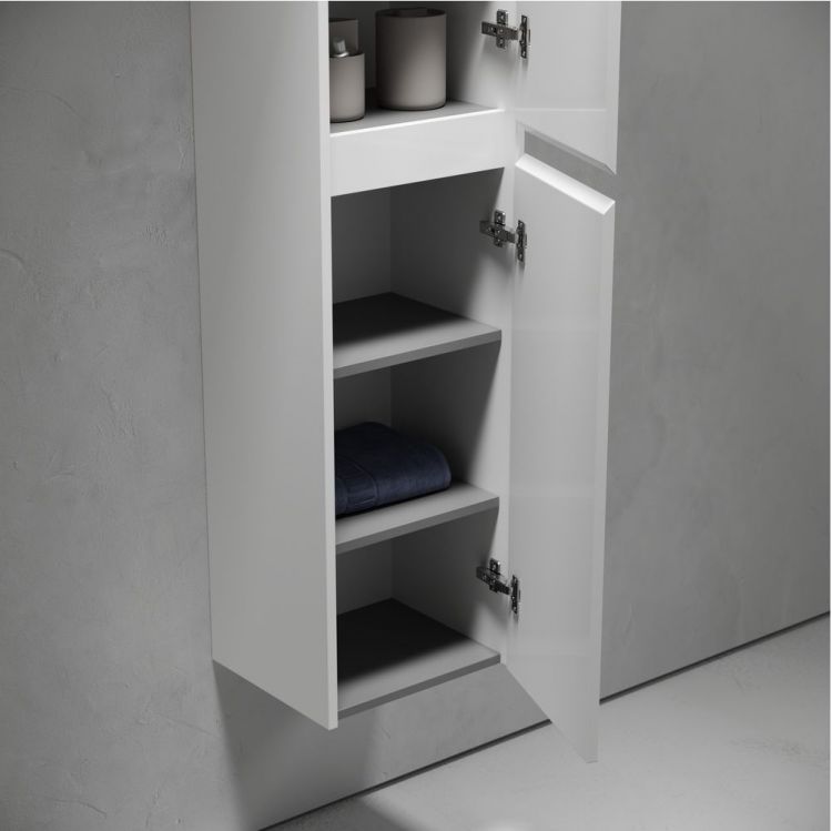 Шкаф-пенал SANCOS подвесной Libra, белый глянец 350х300х1600 мм, PLB35W