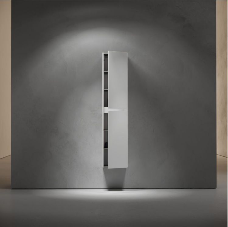 Шкаф-пенал SANCOS подвесной Libra, белый глянец 350х300х1600 мм, PLB35W