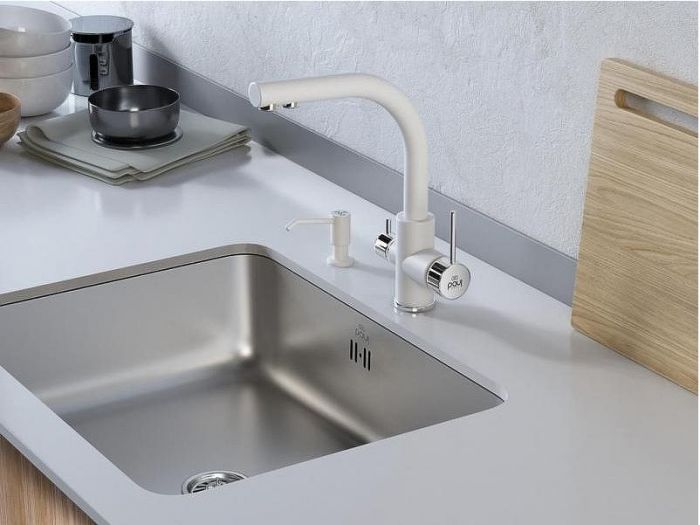 Смеситель для кухни Paulmark Essen Es213011-431 Белый матовый