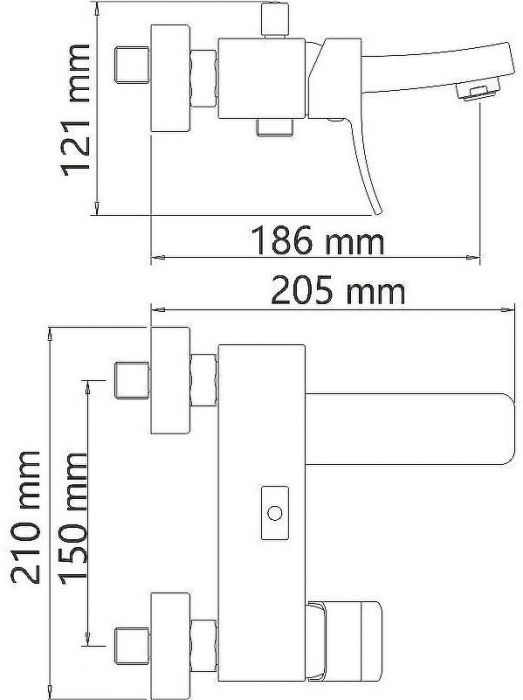 Смеситель для ванны WasserKRAFT Aller 1061 Хром