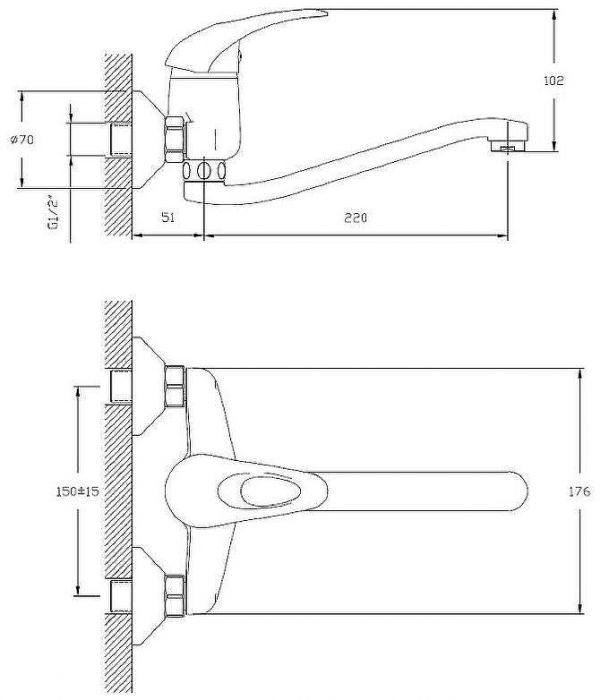 Смеситель для кухни Haiba HB4603 Хром