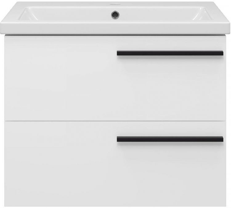 Тумба с раковиной Misty Ненси 70 УТ000022057 подвесная Белая матовая