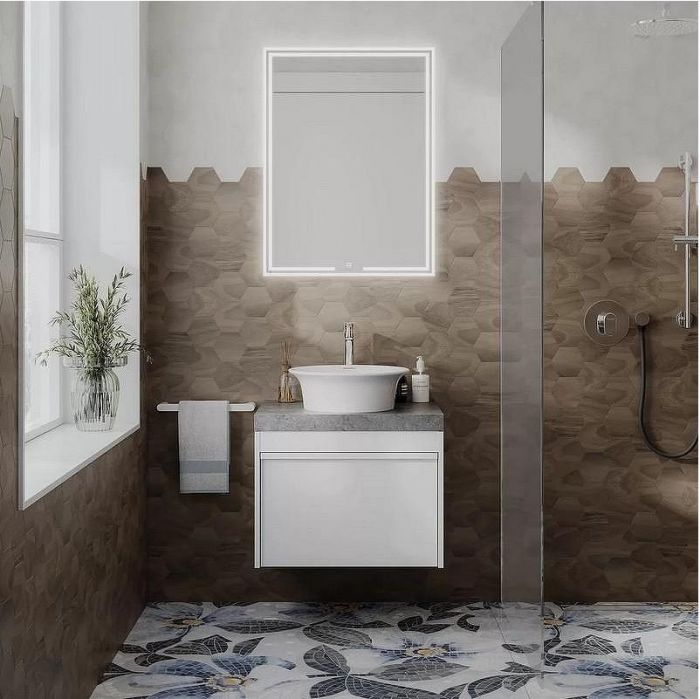 Тумба под раковину Kerama Marazzi Modula 60 MOD.60.1+1\WHT подвесная цвет Белый глянцевый
