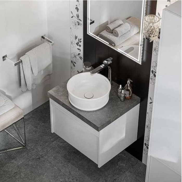 Тумба под раковину Kerama Marazzi Modula 60 MOD.60.1+1\WHT подвесная цвет Белый глянцевый