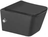 Унитаз биде SantiLine SL-5004MB-BD подвесной Черный матовый с сиденьем Микролифт