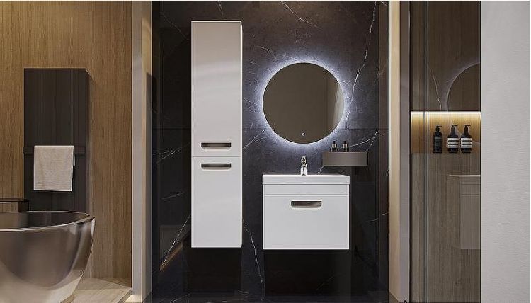 Шкаф пенал Velvex Estea 35 pp.EST.35 подвесной Белый матовый