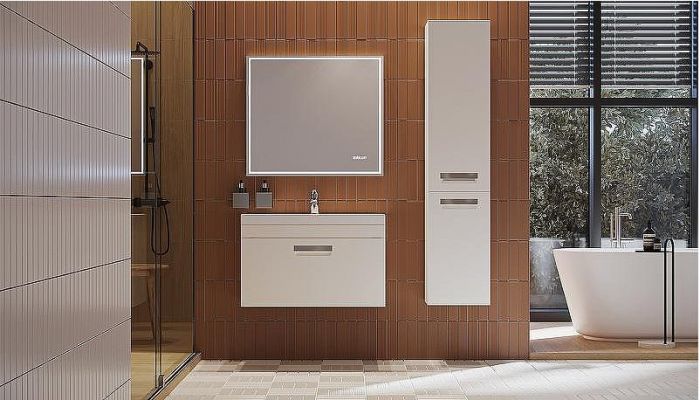 Шкаф пенал Velvex Estea 35 pp.EST.35 подвесной Белый матовый