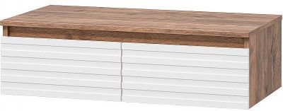 Тумба Brevita Dakota 80 DAK-009080-19-012Я подвесная Белая матовая Дуб Галифакс олово