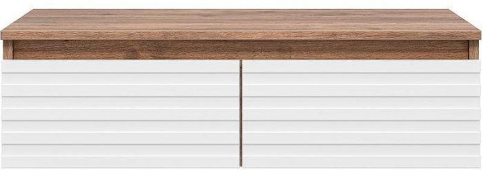 Тумба Brevita Dakota 80 DAK-009080-19-012Я подвесная Белая матовая Дуб Галифакс олово