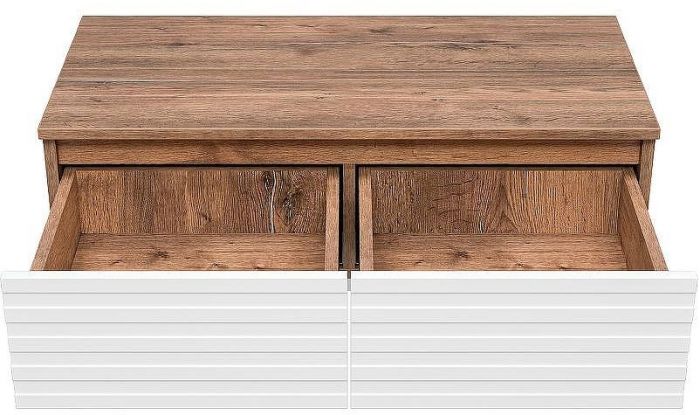 Тумба Brevita Dakota 80 DAK-009080-19-012Я подвесная Белая матовая Дуб Галифакс олово