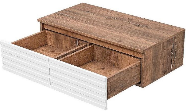 Тумба Brevita Dakota 80 DAK-009080-19-012Я подвесная Белая матовая Дуб Галифакс олово