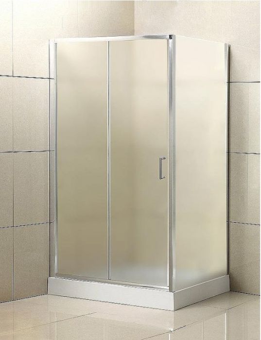 Душевой уголок BelBagno Uno 100х80 UNO-195-AH-1-100/80-P-Cr профиль Хром стекло рифленое