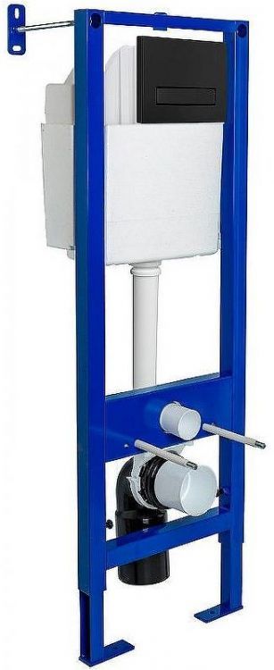 Комплект унитаза BelBagno Uno-Tor BB5177CH-TOR/SC с инсталляцией Berges Atom 410 040340 с сиденьем Микролифт и Черной матовой клавишей смыва