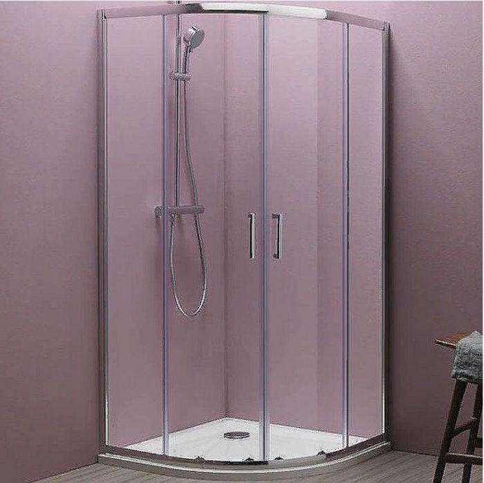 Душевой уголок Kolpa San Eco Quat TKP 80x80 538570 профиль Хром стекло прозрачное