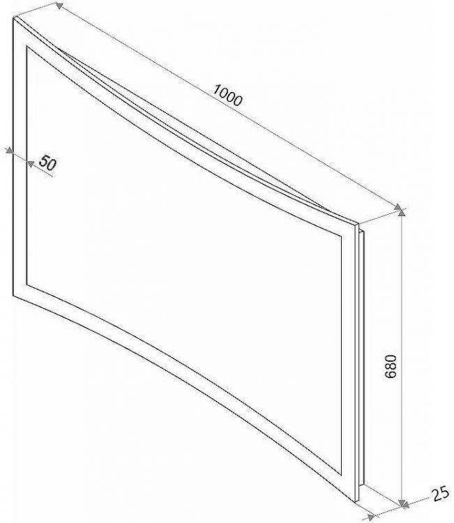 Зеркало Континент Silence 1000х680 ЗЛП457 с подсветкой с сенсорным выключателем