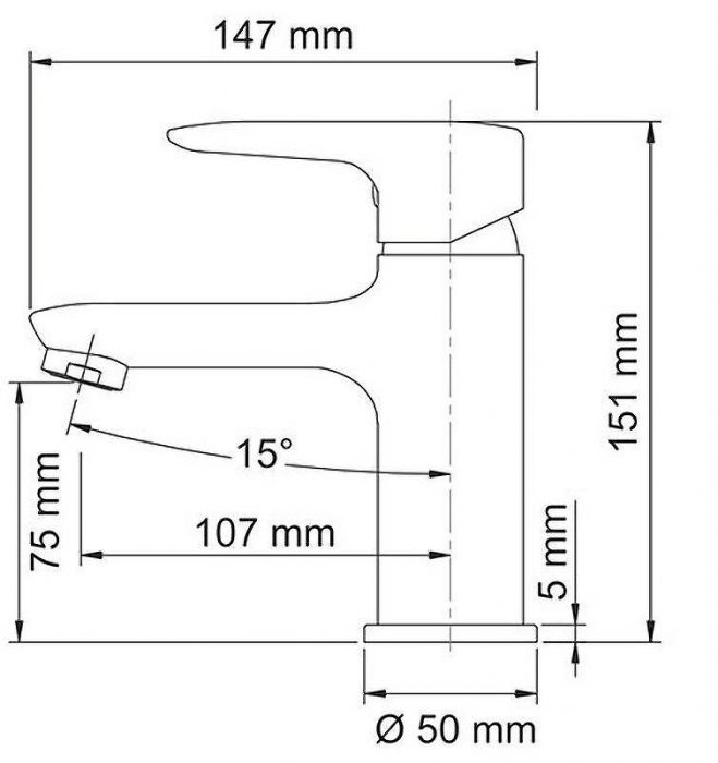 Смеситель для раковины WasserKRAFT Vils 5603 Хром