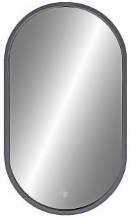 Зеркало Континент Prime 450х800 ЗЛП1079 с подсветкой Серое с сенсорным выключателем