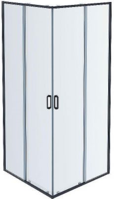 Душевой уголок Aquatek 80х80 AQ ARI KV 08020BL профиль Черный стекло прозрачное