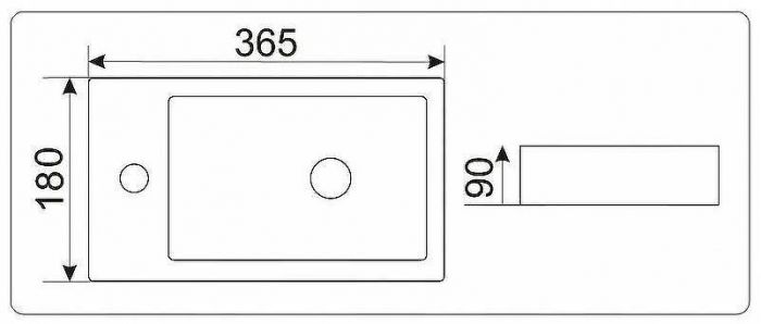Раковина CeramaLux 36 9272R Белая