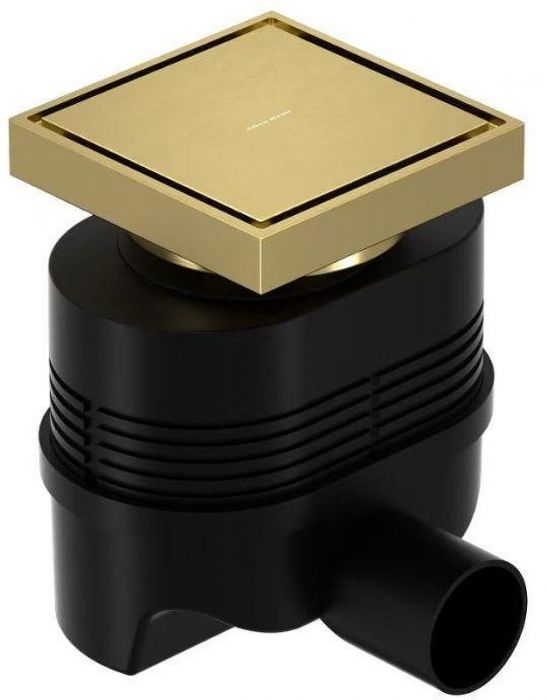 Душевой трап Allen Brau Priority 100x100 9.50025.GB с решеткой цвет Золото браш / под плитку