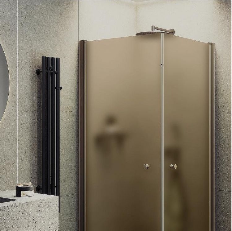 Душевой уголок Maybah Glass MGY-1301-2 900x900x1980 на монопетлях Бронза стекло бронзовое матовое