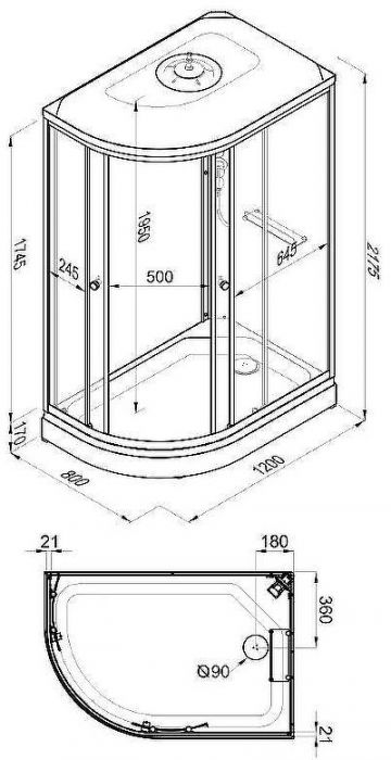 Душевая кабина Triton Коралл 120x80 А R Щ0000061818 без гидромассажа