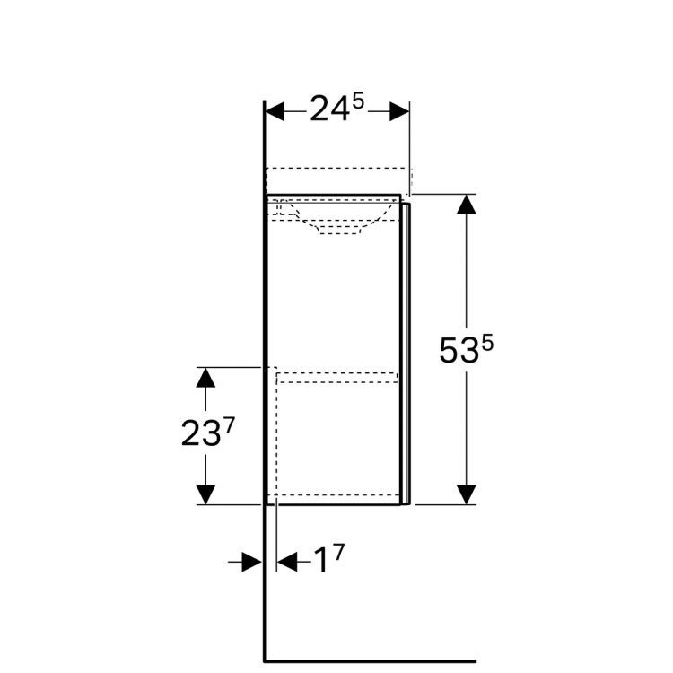 Тумба под раковину Geberit Acanto, 40x25, черный [500.607.16.1]