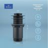 Донный клапан Wellsee Drainage System 182135000 click-clack цвет Черный матовый
