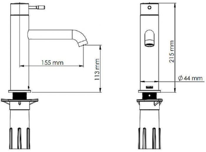 Смеситель для раковины Teska Atlas Leo S E5714 Черный матовый