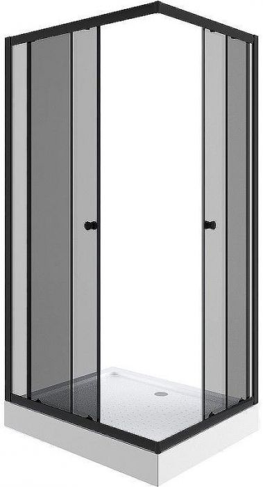 Душевой уголок Niagara Eco 100х80 NG-018-14QT профиль Черный стекло тонированное