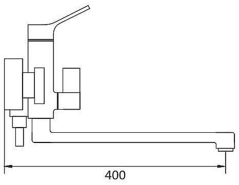 Смеситель для ванны Shevanik S43 S4322 универсальный цвет Хром
