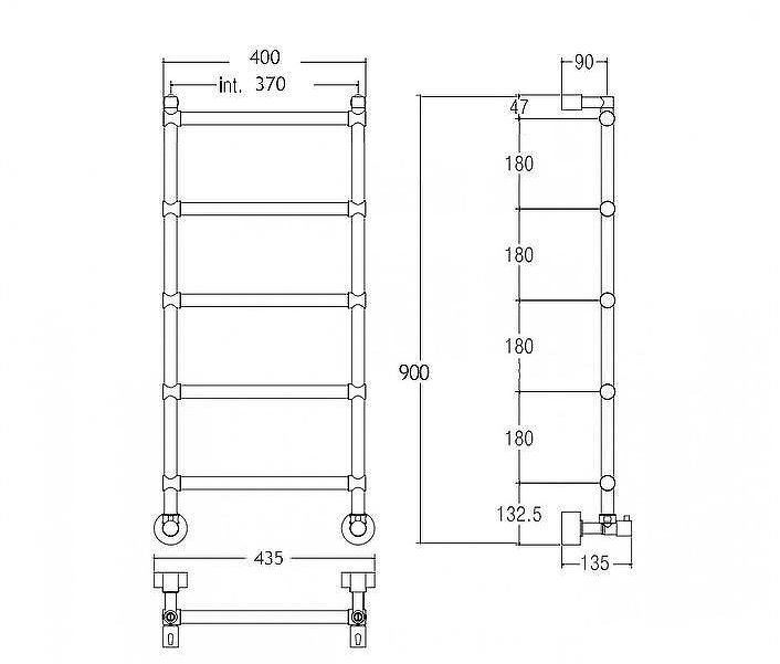 Водяной полотенцесушитель Margaroli Sole 4423705OB Бронза Водяной полотенцесушитель Margaroli Sole 4423705OB Бронза