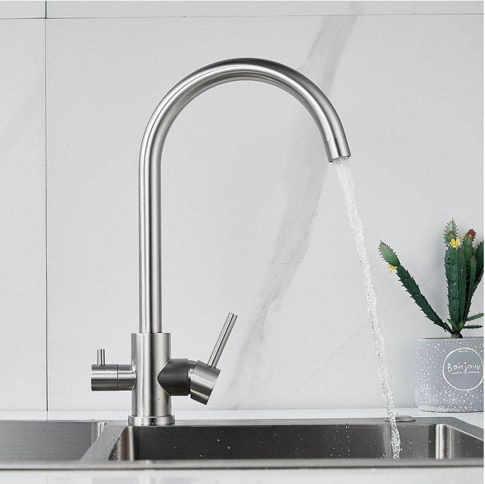 Смеситель для кухни Raffine F108L цвет Сатин