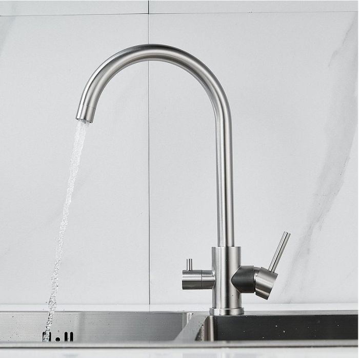 Смеситель для кухни Raffine F108L цвет Сатин