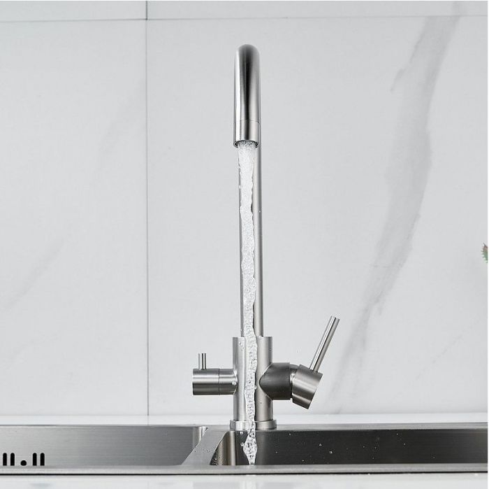 Смеситель для кухни Raffine F108L цвет Сатин