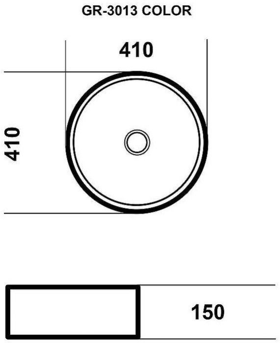 Раковина-чаша Grossman Color 41 GR-3013BM цвет Черный матовый