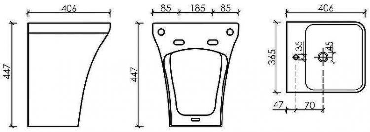 Раковина Ceramicanova Dion 37 CN6067MB Черная матовая Раковина Ceramicanova Dion 37 CN6067MB Черная матовая