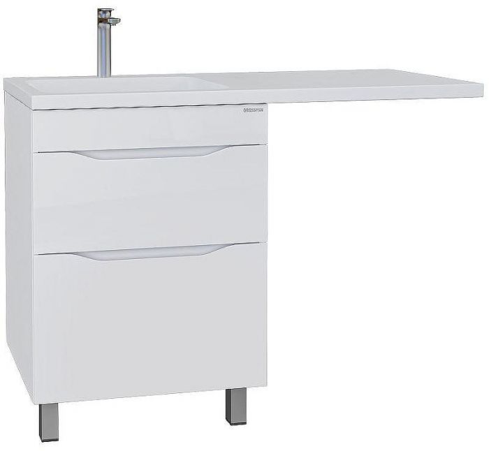 Раковина Grossman Madera Камилла 120 L 1101003 с местом под стиральную машину Белая