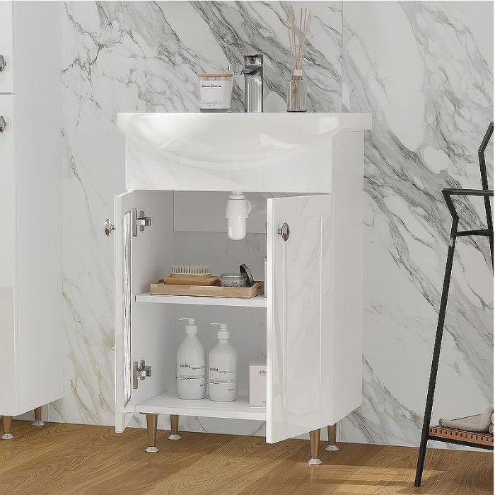 Тумба под раковину Volna Milena 55.2D tnMILENA55.2D-01 Белая