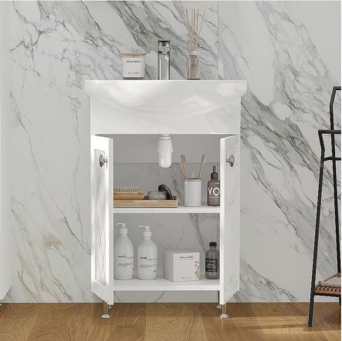 Тумба под раковину Volna Milena 55.2D tnMILENA55.2D-01 Белая