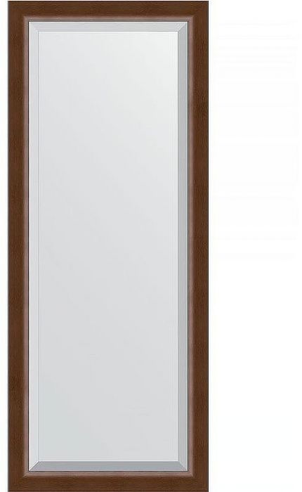 Зеркало Evoform Exclusive 152х62 BY 1187 с фацетом в багетной раме - Орех 65