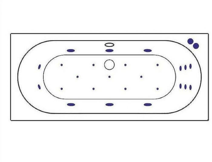 Акриловая ванна Excellent Oceana 170x75 WAEX.OCE17.ULTRA.GL с гидромассажем