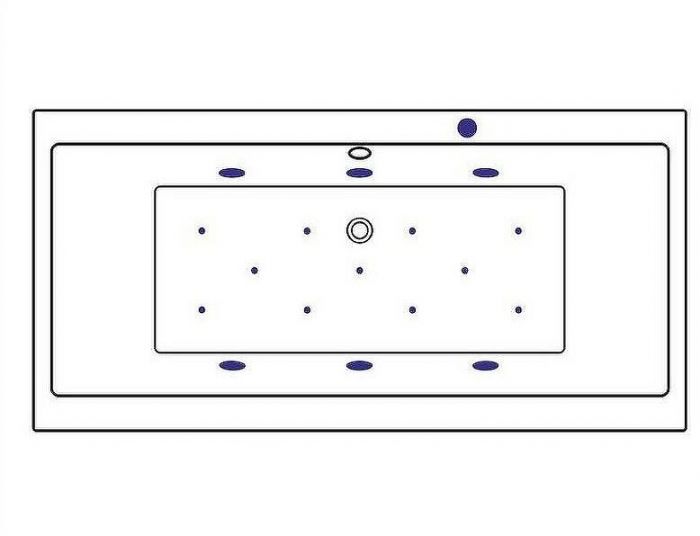 Акриловая ванна Excellent Pryzmat Slim 180x80 WAEX.PRY18S.RELAX.GL с гидромассажем