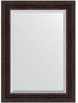 Зеркало Evoform Exclusive 109х79 BY 3473 с фацетом в багетной раме - Темный прованс 99