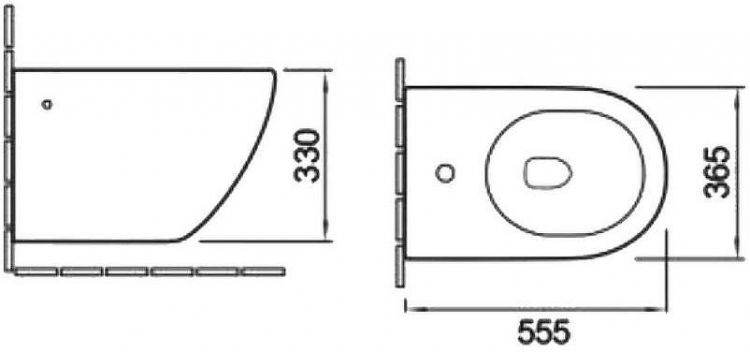Биде SantiLine SL-5058MB подвесное Черное матовое