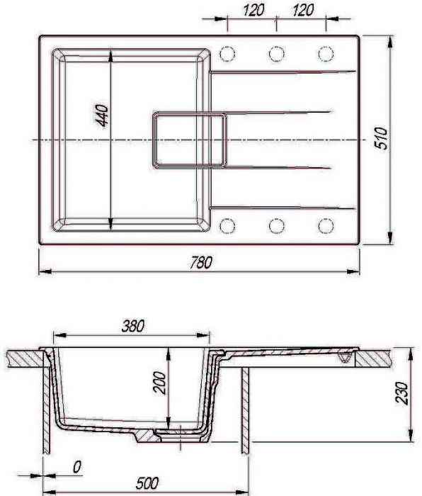 Кухонная мойка Florentina Ривьера-780 20.480.C0780.307 Серый шелк