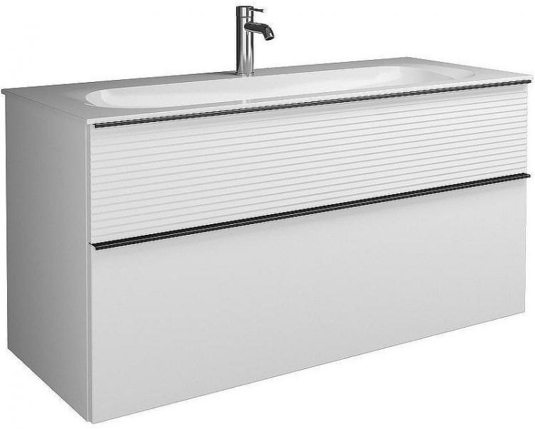 Тумба с раковиной Burgbad Fiumo 120 SFXN122F3956FOT2G0200C0001*1 подвесная Белая глянцевая